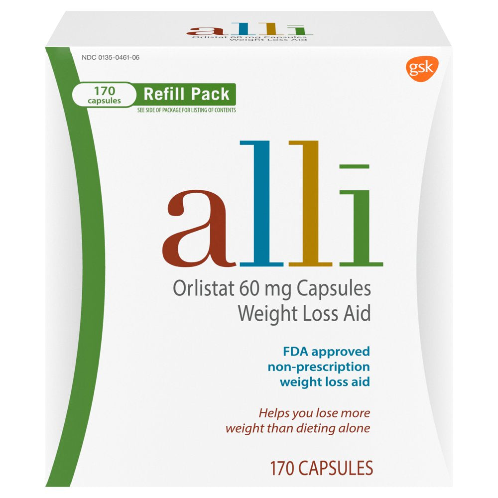 alli Orlistat 60 mg 170 capsules Refill Pack