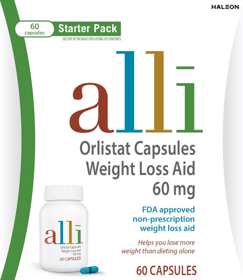 alli Orlistat 60 mg 60 capsules Starter Pack official package image